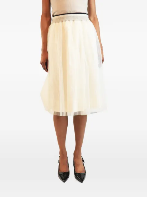 Brunello Cucinelli Vintage tulle midi skirt Neutrals WHITETULLEMIDISKIRT