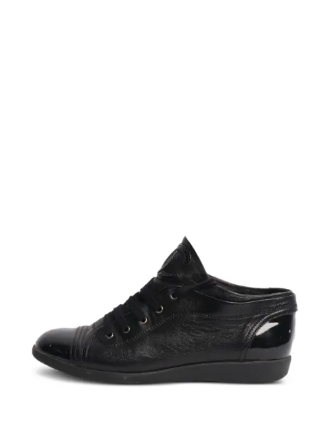 CHANEL Pre-Owned CC Interlocking lace-up sneakers Black BLACKLACEUPTRAINERS