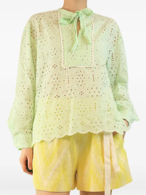 Baum Und Pferdgarten broderie-anglaise blouse Green GREENBRODERIEANGLAISEBLOUSE