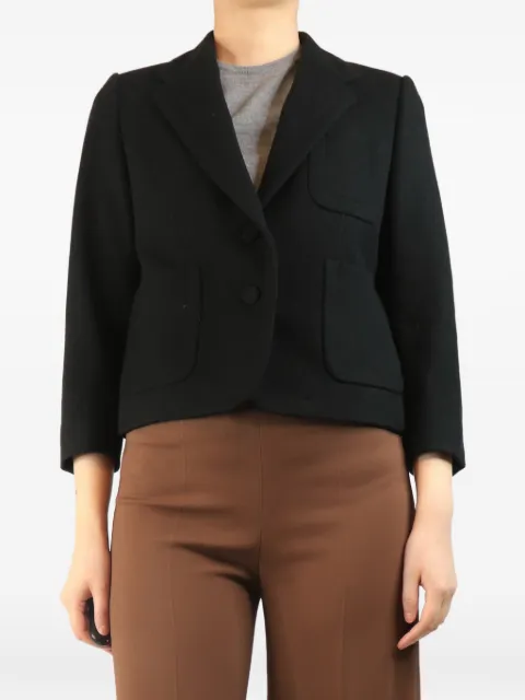Dries Van Noten Pre-Owned cropped notched-lapel jacket Black BLACKCROPPEDWOOLJACKET