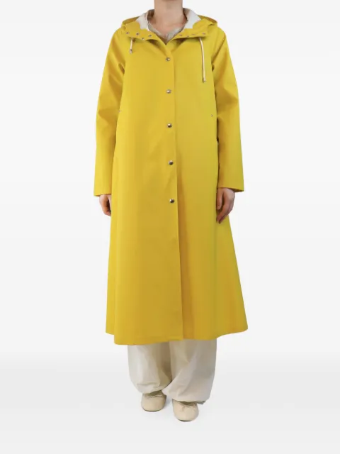 Stutterheim hooded raincoat Yellow YELLOWLONGMATTERAINCOAT