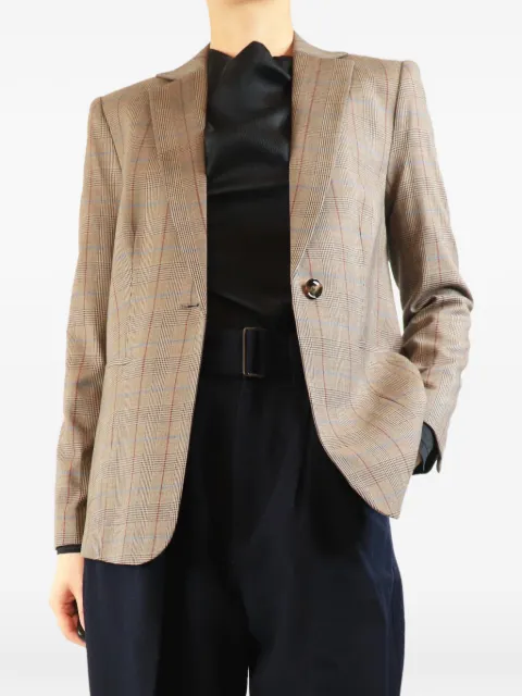 FRAME check-pattern blazer Neutrals BROWNCHECKBLAZER