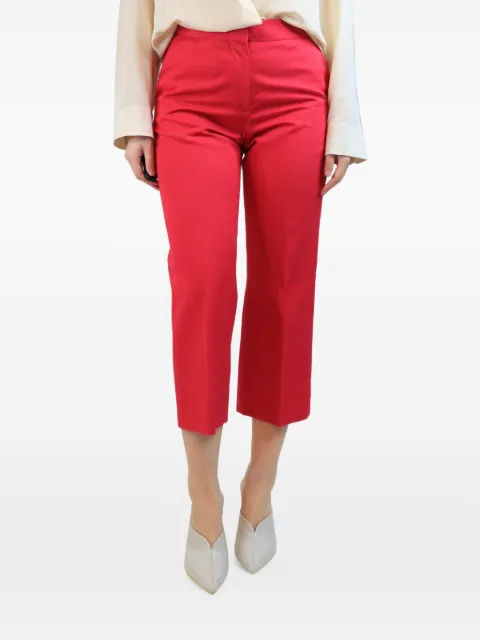 MSGM cropped straight-leg trousers Pink PINKCOTTONBLENDTROUSERS