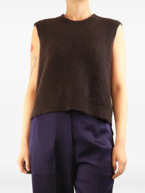 Boboutic knit jumper vest Brown DARKBROWNCASHMEREJUMPERVEST