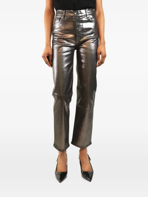 FRAME Le Sleek straight-leg jeans Grey METALLICGREYLESLEEKSTRAIGHTJEANS