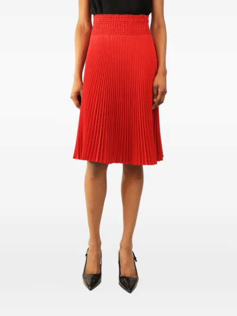 Prada Pre-Owned smocked-pleated midi skirt Red REDPLEATEDMIDISKIRT