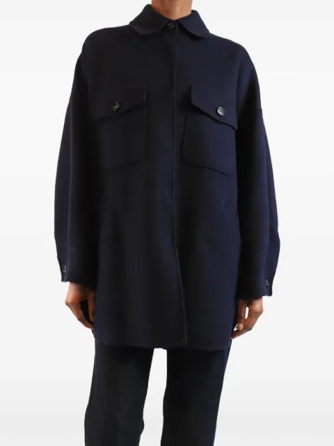 Weekend Max Mara oversized button-up coat Blue NAVYOVERSIZEDWOOLBLENDCOAT