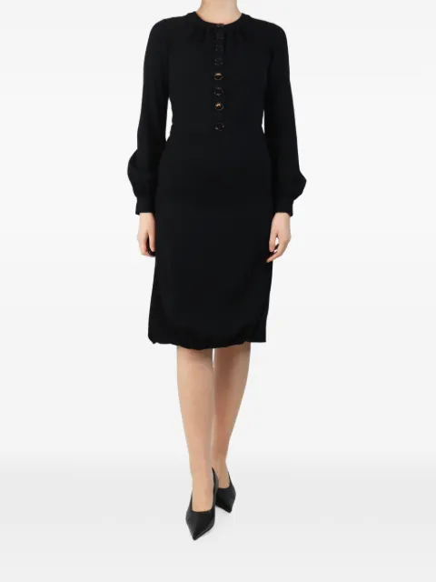 Burberry Pre-Owned long-sleeve mini dress Black BLACKWOOLCREPEMIDIDRESS