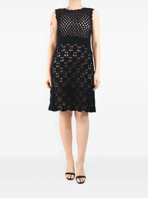 Prada Pre-Owned sleeveless midi dress Black BLACKCROCHETMIDIDRESS