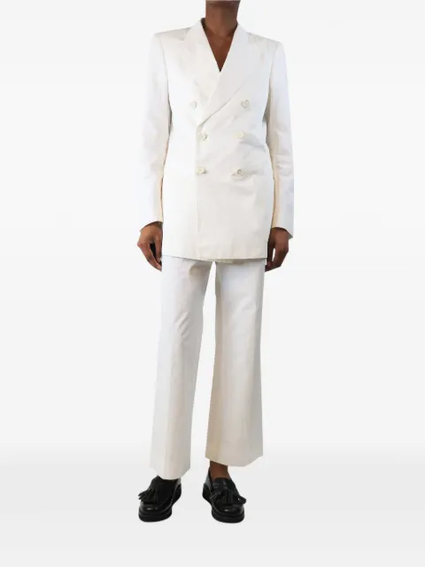 Maison Martin Margiela Pre-Owned double-breasted suit White WHITETWOPIECEJACKETANDTROUSERSUITSET