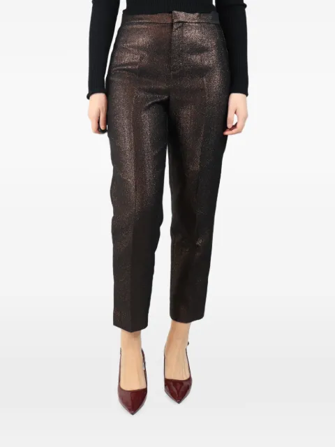 Strenesse pressed-crease trousers Brown BRONZESPARKLYTROUSERS