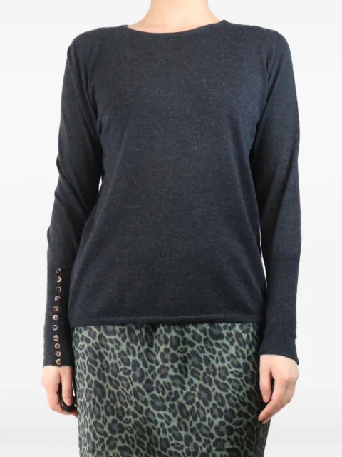 BAMFORD button-cuff T-shirt Grey CHARCOALGREYKNITTOP