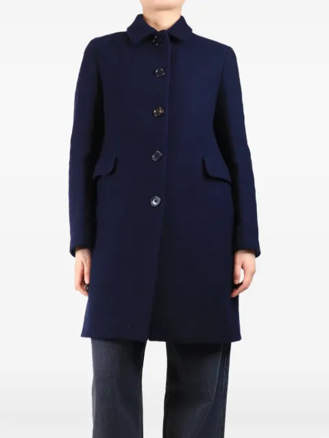 Aspesi Vintage single-breasted wool coat Blue NAVYBLUEWOOLCOAT
