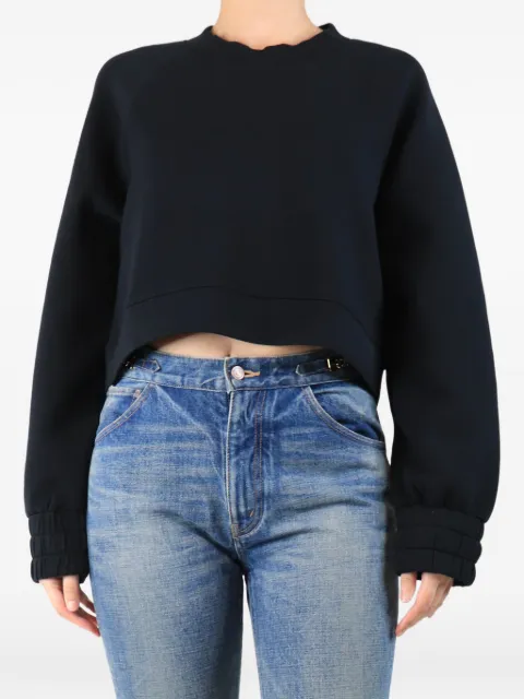 Veronica Beard cropped scuba sweater Black BLACKCROPPEDSCUBASWEATSHIRT