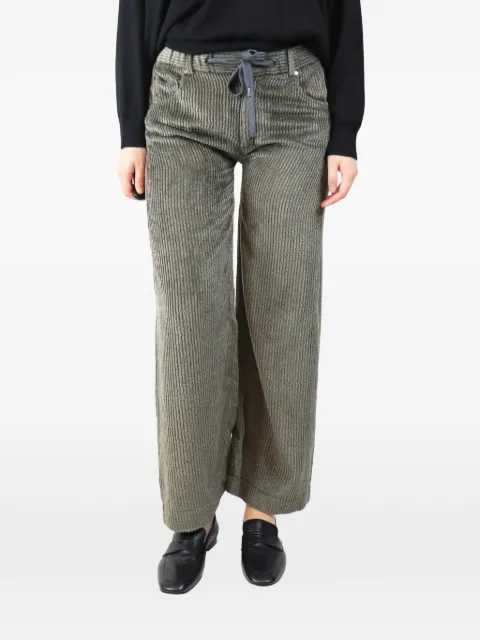Brunello Cucinelli Vintage corduroy wide-leg trousers Green OLIVEWIDELEGCORDUROYTROUSERS