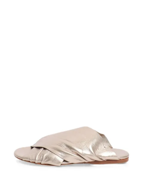 Forte Forte criss-cross sandals Gold BEIGEMETALLICCRISSCROSSSANDALS