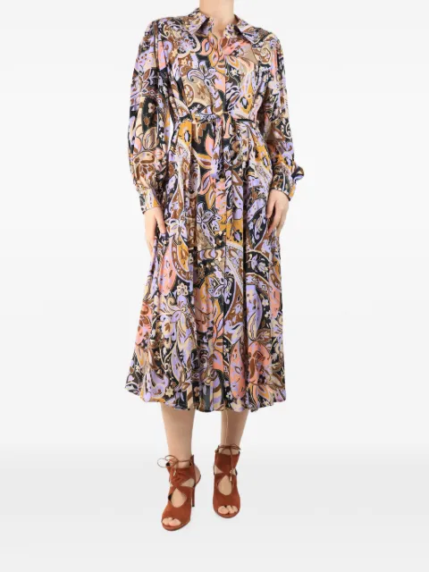 Rixo Georgina printed midi shirt dress Purple MULTICOLOURGEORGINAPRINTEDSHIRTDRESS