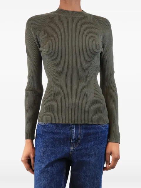 The Frankie Shop ribbed-knit roll-neck sweater Green GREENWOOLROLLNECKJUMPER