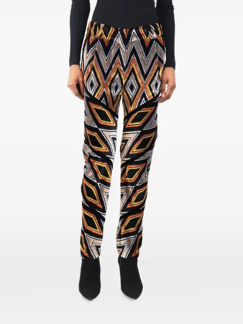 Proenza Schouler geometric-print velour trousers Black MULTICOLOURGEOMETRICVELVOURTROUSERS