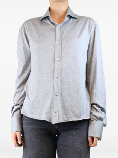Brunello Cucinelli Vintage slim-fit jersey shirt Grey GREYJERSEYSHIRT