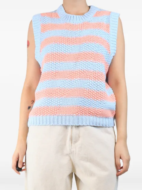 Stella Nova striped vest Blue BUBBLEGUMKNITVEST