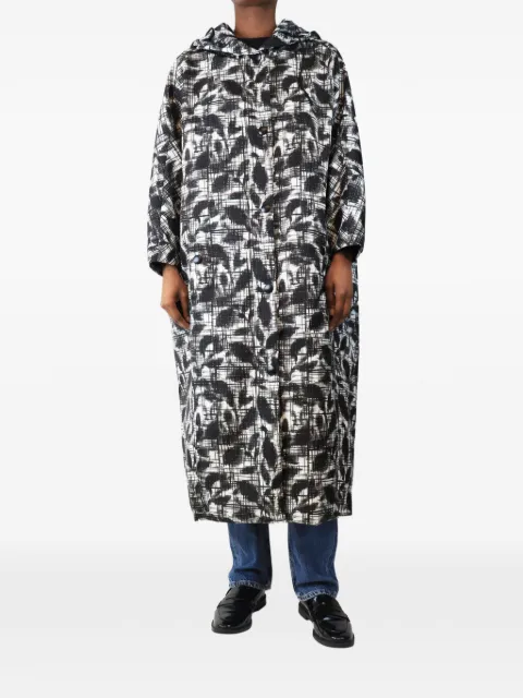 Prada Pre-Owned Re-Nylon printed raincoat White BLACKANDWHITERENYLONPRINTEDRAINCOAT