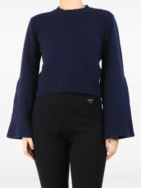 A.L.C. flared-sleeve sweater Blue NAVYWOOLBLENDJUMPER