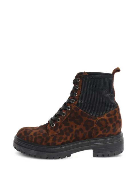 Gianvito Rossi leopard-print lace-up ankle boots Brown LEOPARDPRINTANKLEBOOTS