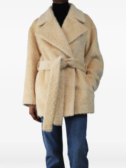 JOSEPH Marin double-breasted coat Neutrals CREAMMARINALPACACOAT
