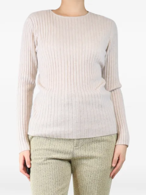 Allude ribbed sweater Neutrals NEUTRALRIBBEDCASHMEREJUMPER