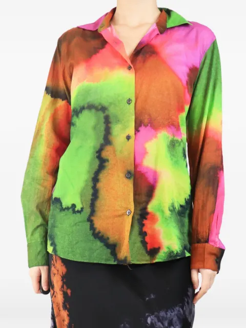 Dries Van Noten Pre-Owned watercolour-print shirt Pink MULTIWATERCOLOURSHIRT