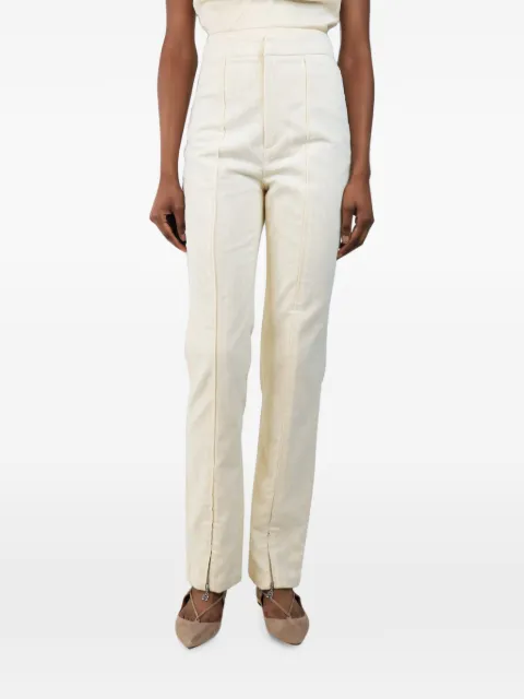 ROTATE BIRGER CHRISTENSEN straight-leg corduroy trousers White CREAMSTRAIGHTLEGCORDUROYTROUSERS
