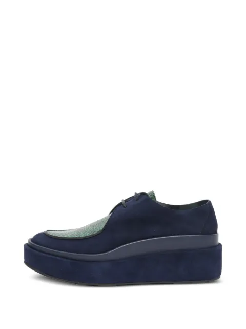 Jil Sander Pre-Owned suede platform derby shoes Blue BLUESUEDEPLATFORMSHOES