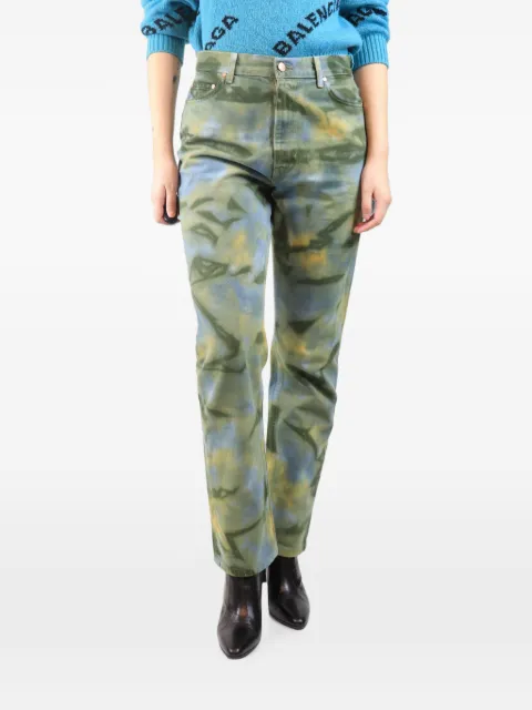 Ulla Johnson dye-print trousers Green GREENANDBLUEDYEPRINTTROUSERS