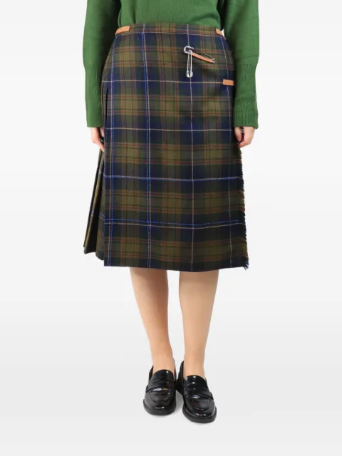 Lafayette 148 tartan pleated skirt Green GREENTARTANPLEATEDKILT