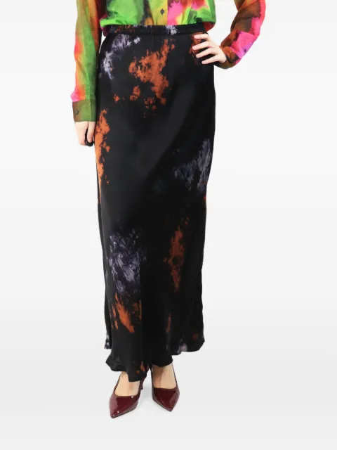 Mes Demoiselles Ducifer abstract-print maxi skirt Black BLACKDUCIFERABSTRACTMAXISKIRT