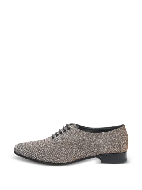 Saint Laurent Pre-Owned glittery lace-up shoes Gold GOLDGLITTERYLACEUPSHOES
