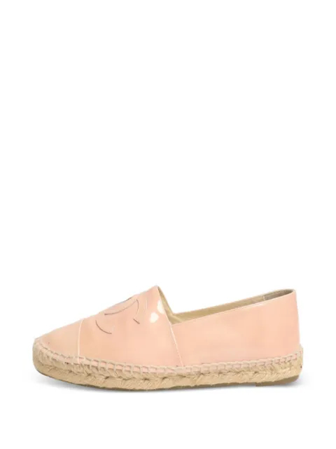 CHANEL Pre-Owned CC patent leather espadrilles Pink PINKPATENTLEATHERESPADRILLES
