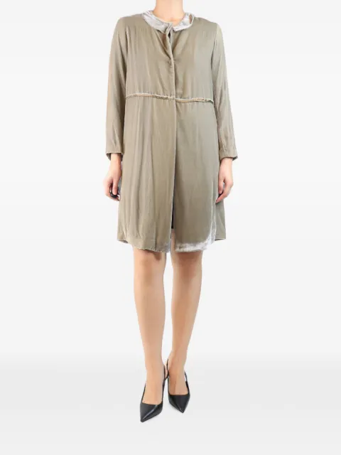 COLOMBA LEDDI exposed-hem velvet coat Neutrals NEUTRALEXPOSEDHEMVELVETJACKET