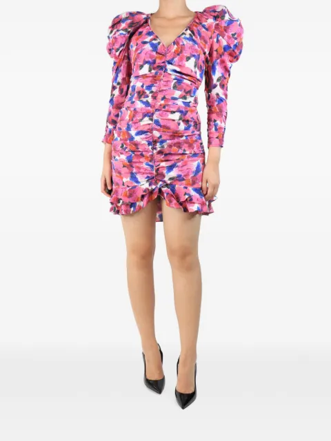 Isabel Marant Vintage ruched floral-print mini dress Pink PINKPRINTEDRUCHEDMINIDRESS