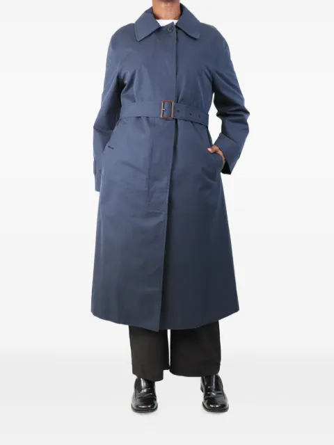 Margaret Howell belted cotton coat Blue NAVYPROOFEDCOTTONTWILLCOAT