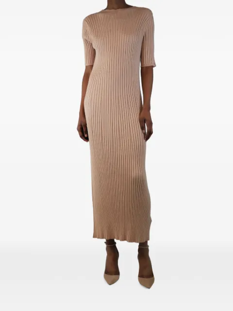 Varley ribbed-knit maxi dress Neutrals BEIGERIBBEDKNITDRESS