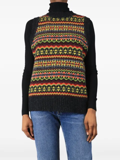 Molly Goddard Fair Isle vest Black DARKGREYFAIRISLEJUMPERVEST