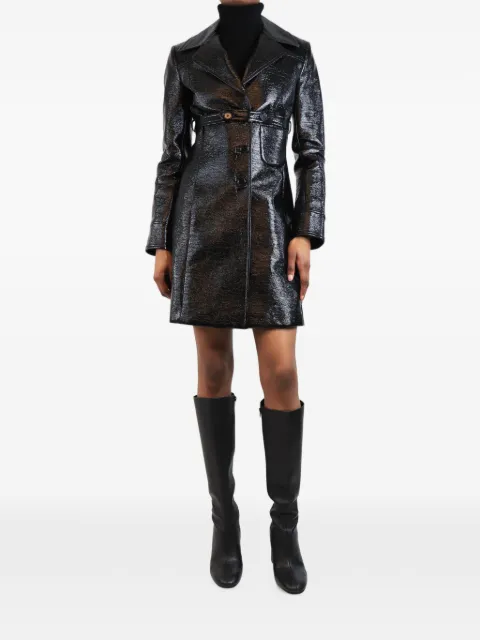 Courrèges Pre-Owned vinyl single-breasted coat Black BLACKVINYLCOAT