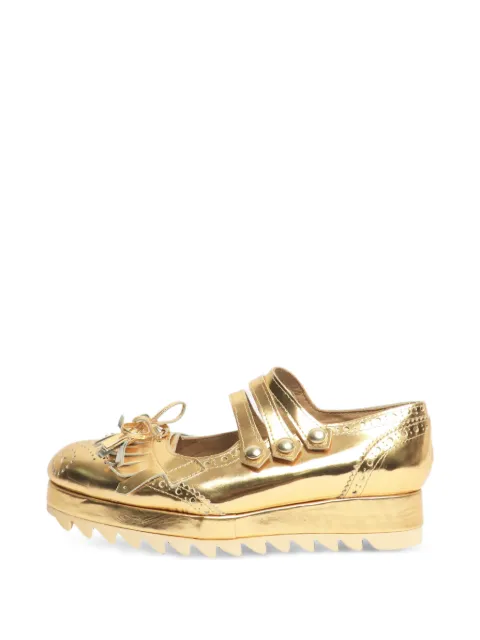 Comme des Garçons TAO fringed platform shoes Gold GOLDFRINGEDPLATFORMSHOES