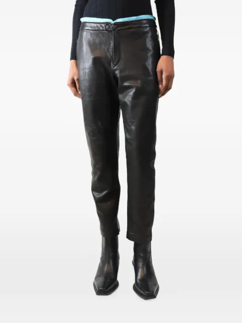 rag & bone side-stripe leather trousers Black BLACKLEATHERTROUSERS