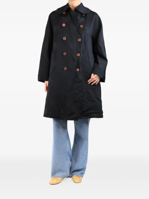 Comme Des Garçons Pre-Owned double-breasted bow jacquard coat Black BLACKDOUBLEBREASTEDBOWJACQUARDCOAT
