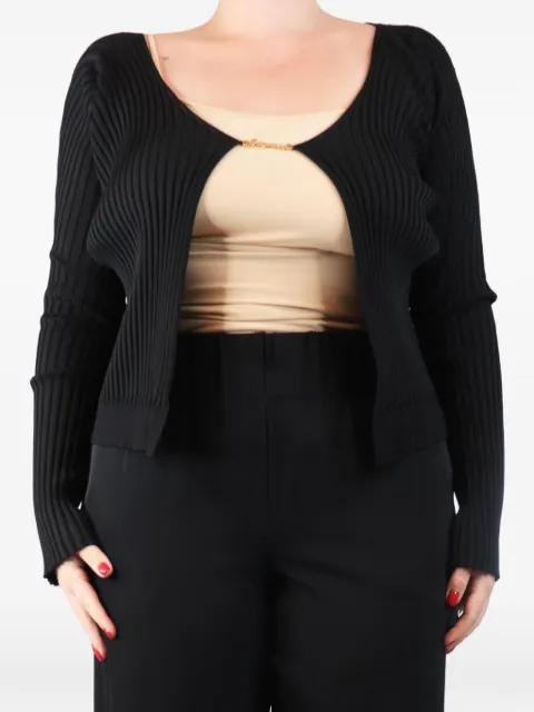 Jacquemus Pre-Owned ribbed cropped cardigan Black BLACKRIBBEDCROPPEDCARDIGAN