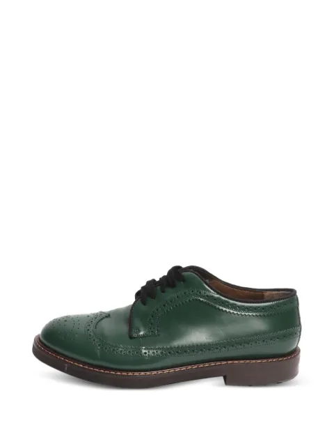 Marni Pre-Owned lace-up leather brogues shoes Green GREENLEATHERBROGUES