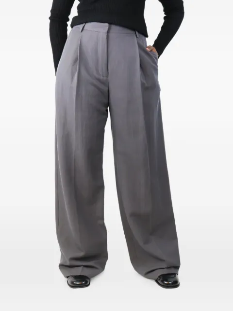 Dries Van Noten Pre-Owned pleated wide-leg trousers Grey GREYPLEATEDWIDELEGTROUSERS